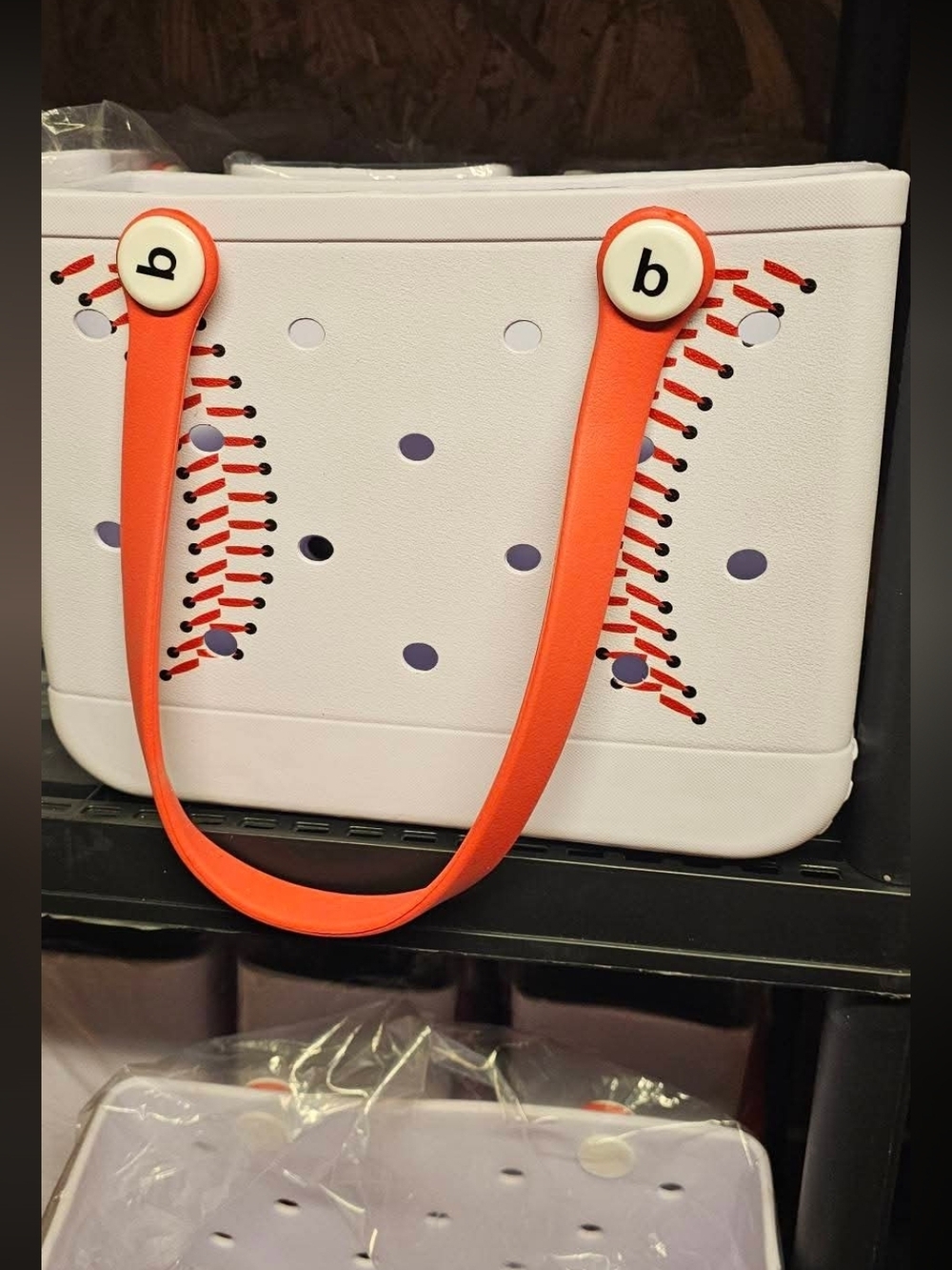 Baseball White Small BOGG LIKE BAG